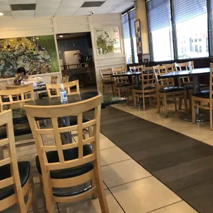 the dining area of a restaurant