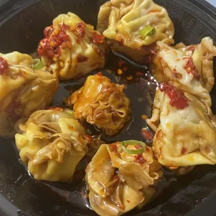 Spicy tangy wontons