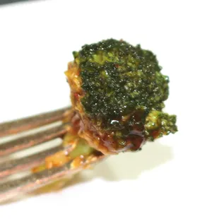 Broccoli cooked into mushy submission in triple delight #notdelighted