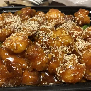 Close up of the Sesame Chicken Special