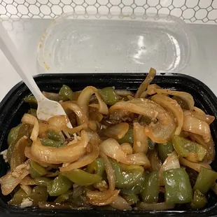 No PEPPER STEAK just ONIONS &amp; PEPPERS!