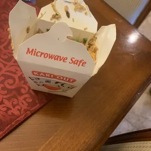 Shrimp fried rice and a ROACH