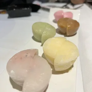 Mochi ice cream for dessert! Yum