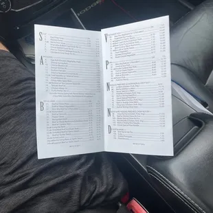 a person reading a book in a car