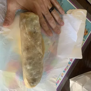 Carne asada wrap.  Small. (Insert sad fat man face here)
