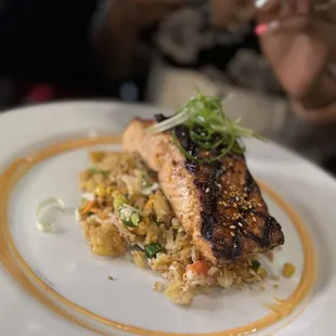 Salmon &amp; Fried Rice
