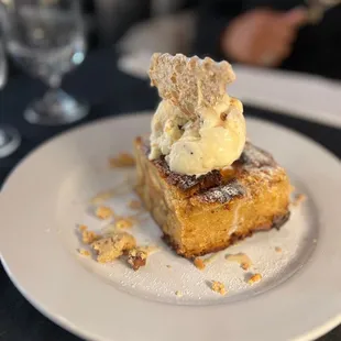 Bread Pudding w/chocolate chip cookie dough ice cream
