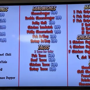Idk if the left screen for the menu just wasn&apos;t working or if they no longer offer some menu items but this is the menu on the right screen