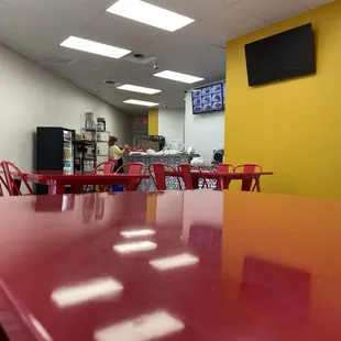 Inside.