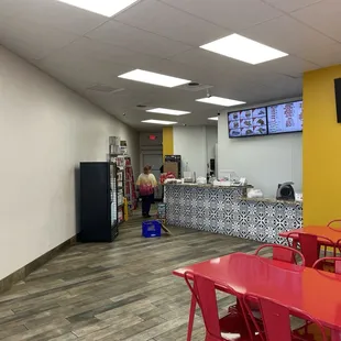 Inside.