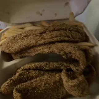 5 Catfish Strips with Fries