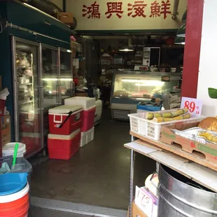 the inside of the store