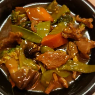 The triple flower beef.