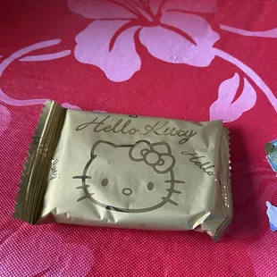 a hello kitty chocolate bar