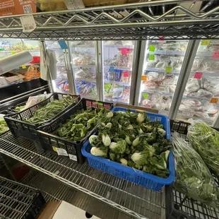 vegetables on display