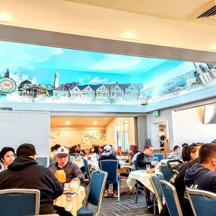 people sitting at tables