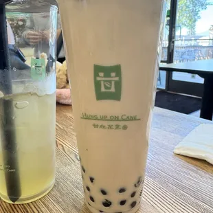 Sugarcane pearl milk tea