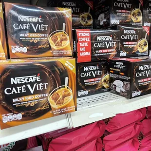 a variety of coffees