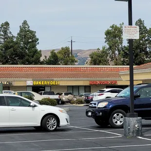 a car parked in a parking lot