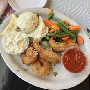 Shrimp and perch special