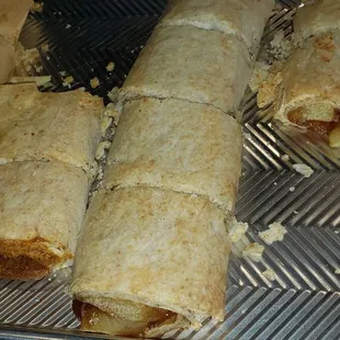 Pumpkin and apple strudel, baked at home