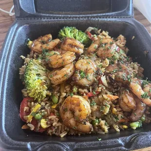 Hibachi rice with shrimp