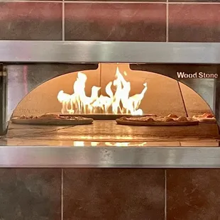 Cooking up our pizza!