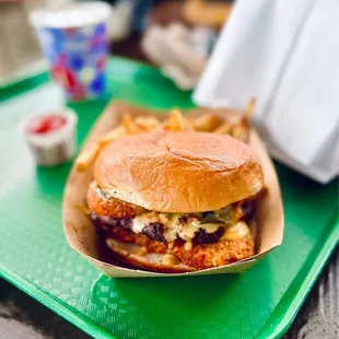 Potato &amp; Cheddar Cheeseburger