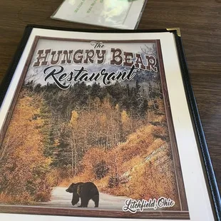 a menu for a restaurant