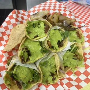Real Tijuana style tacos with real fresh avocado
