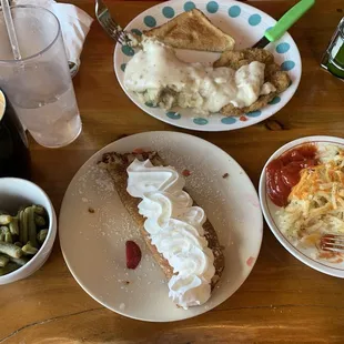 Crepe, Chicken Fried Steak Lunch
