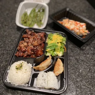 a meal in a plastic container