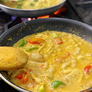 Chicken yellow curry from the kitchen.