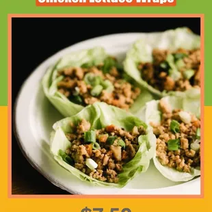 New!! Chicken lettuce Wraps