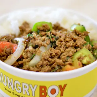 Spicy basil chicken is so gooood!!