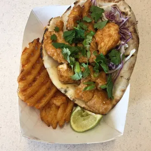 Thai Curry Pita (comes with more fries... but I ate them )