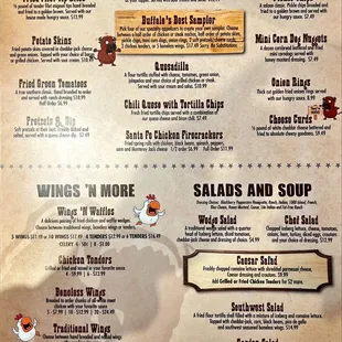 Front of menu