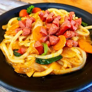 Udon Sausage Stir-Fry