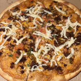 Chorizo Queso Flameado Pizza