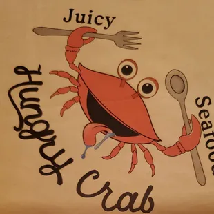 Logo on the Table covering.