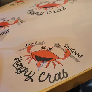 Table paper with logo. So cute