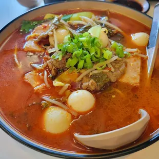 Devil mala noodle soup