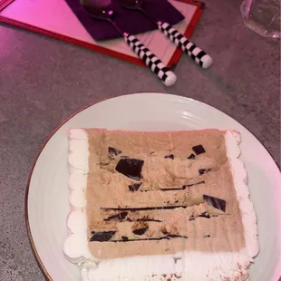 a piece of cake on a plate