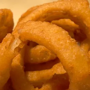 Close-up of their Onion Rings - These are better than their fries. (They are soy-free, and their fry oil does not contain soy.)