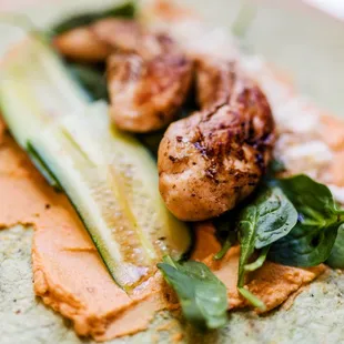 Red Pepper Hummus Chicken Wrap