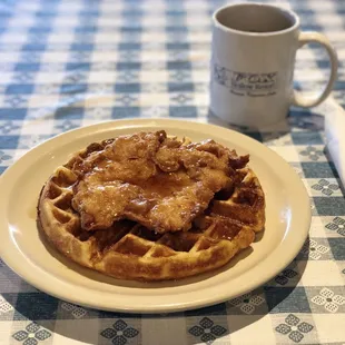 Chicken and waffles... Sweet, Savory and Delicious!!