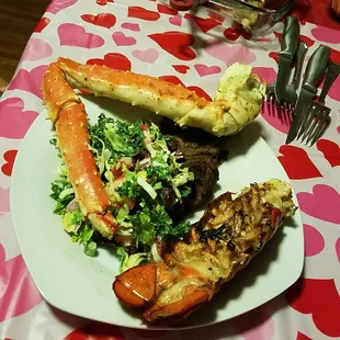 Steak and lobster