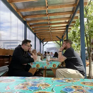 Outdoor seating is SUPER cute, very cozy