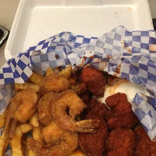 Shrimp and boneless chicken combo