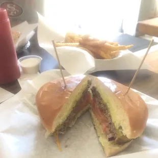 Avocado Burger was awesome!  Fries were fresh and hot!